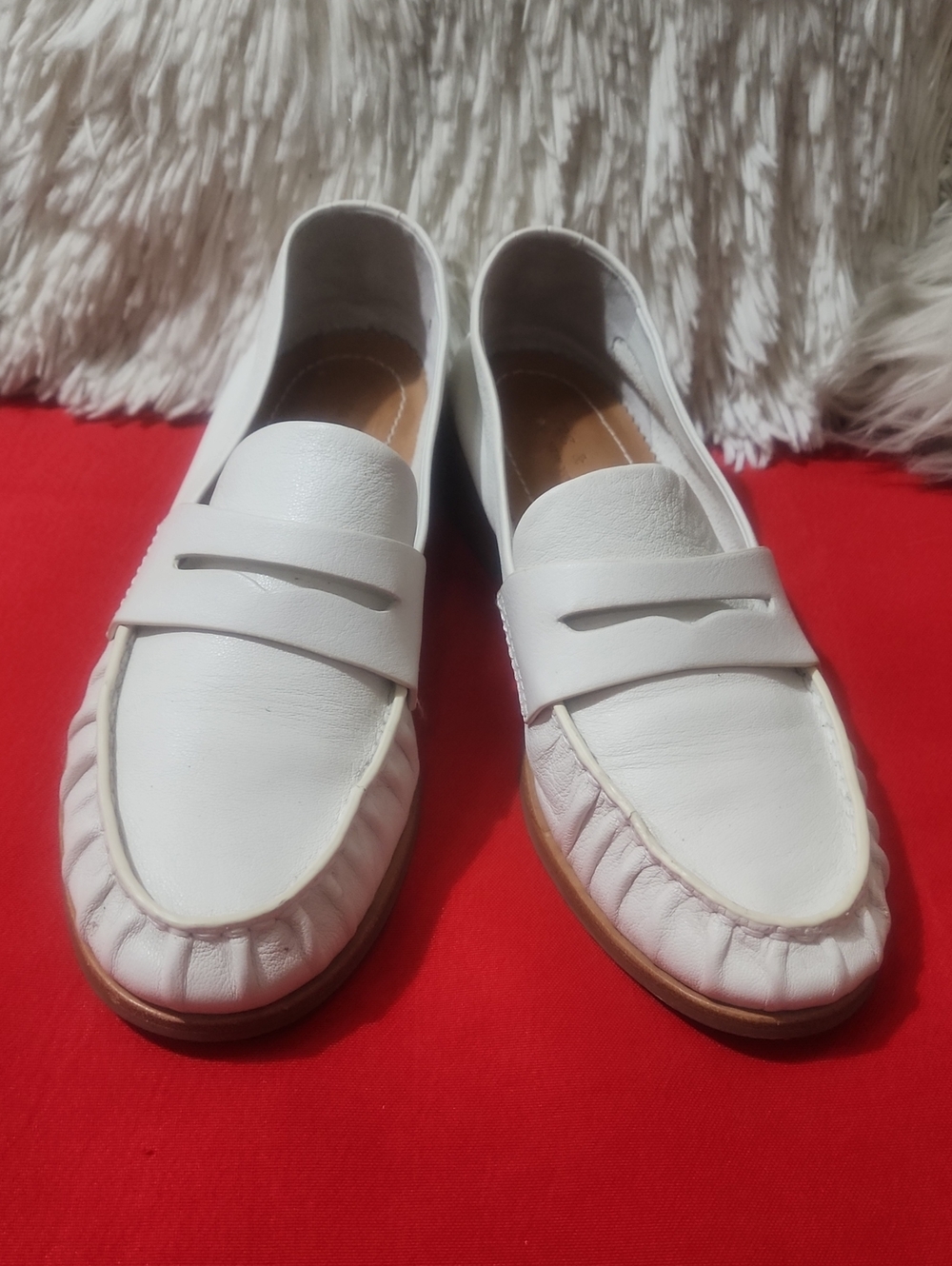 Rag & bone white Lexi Leather Penny Loafers